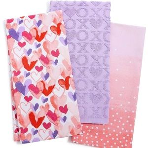 Martha Stewart Love Hearts Kitchen Towels 3pc. Set